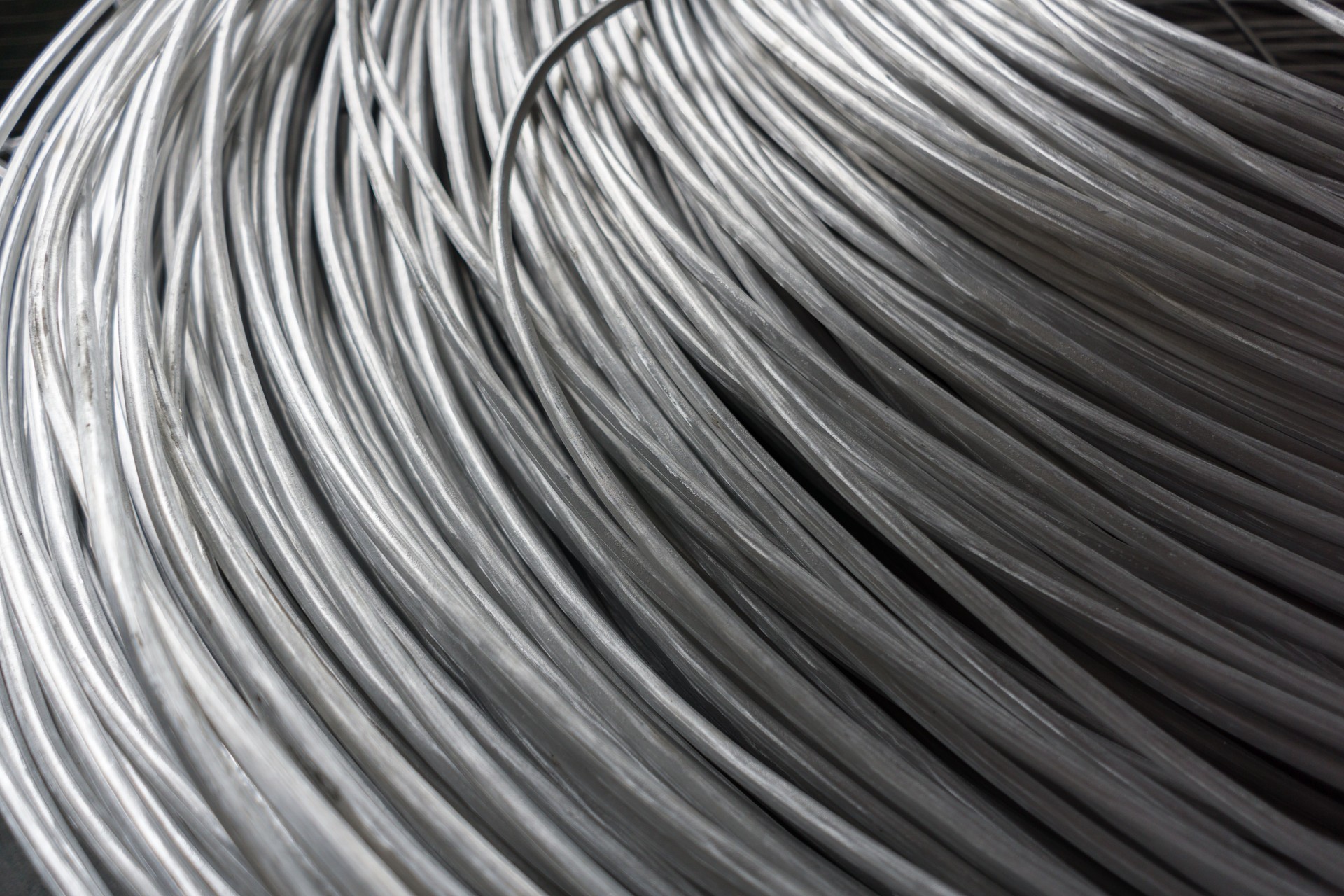 Large coil of Aluminum wire